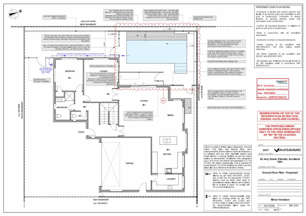 Approved building consent – Ellerslie, Auckland