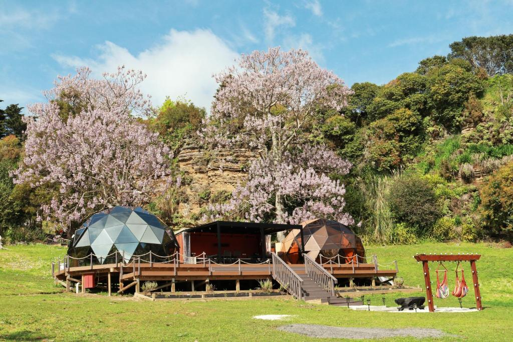 Outdoor pavilion on a sloping site case study hero image