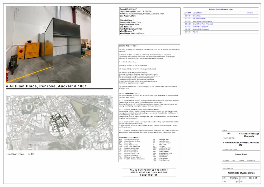 Approved building consent – Penrose, Auckland
