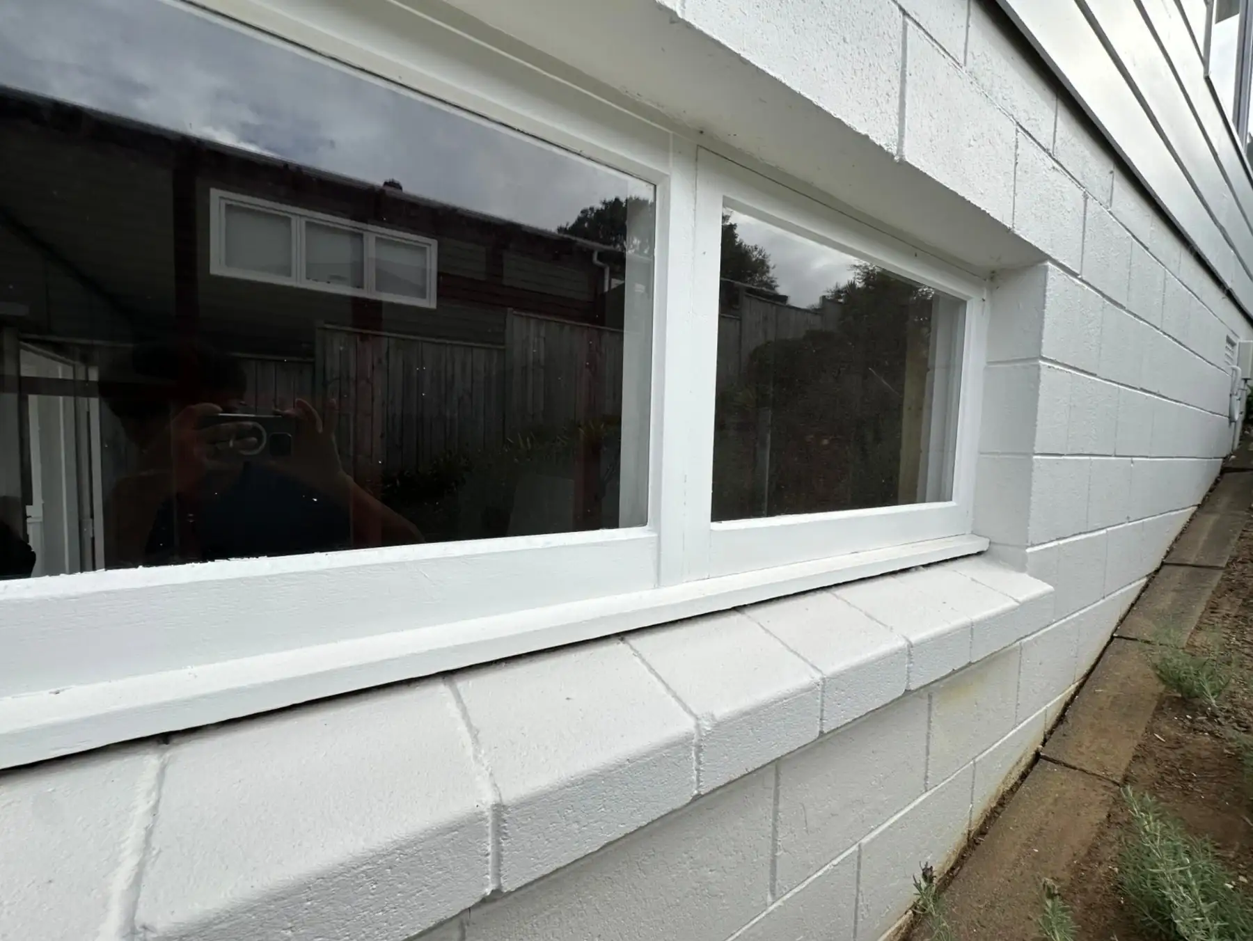 Existing timber window exterior view
