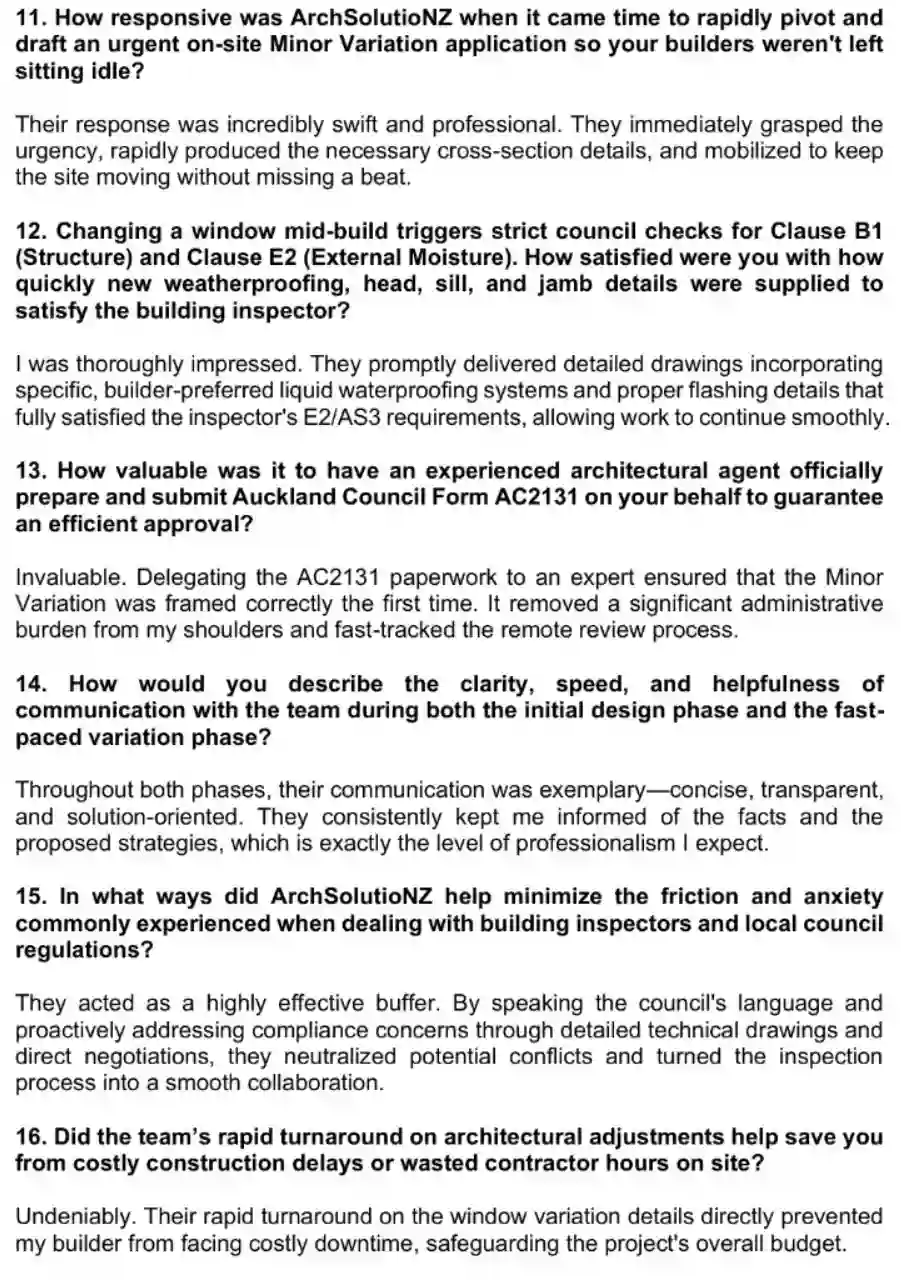 Original testimonial answers sheet page 3