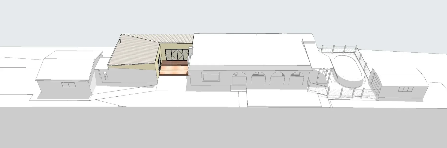 Proposed 3D view of the Paeroa rumpus renovation and enclosed deck